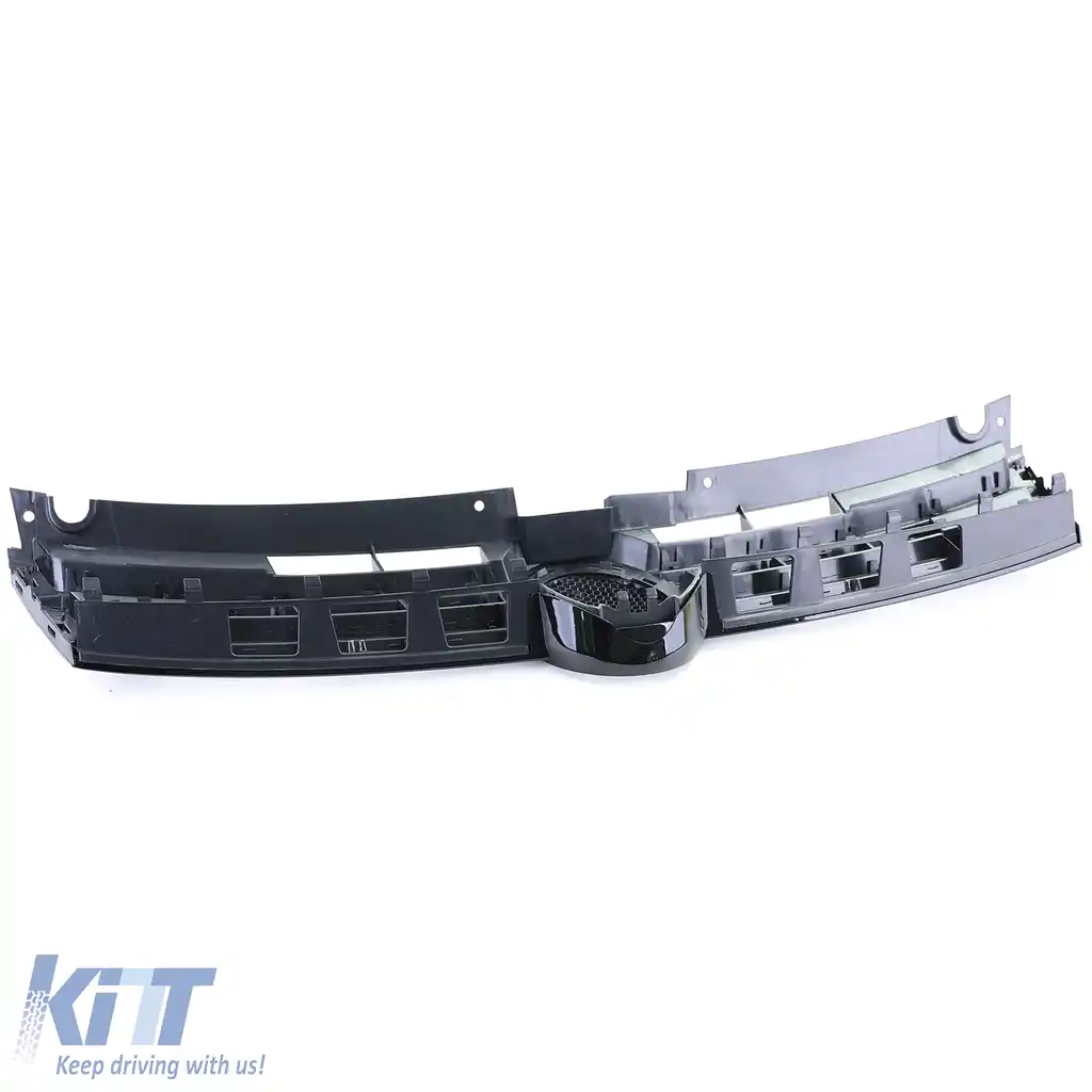 Grilă radiator negru cromat potrivită pentru VW Touareg 2 7P Pre-facelift 10-14-image-6206554