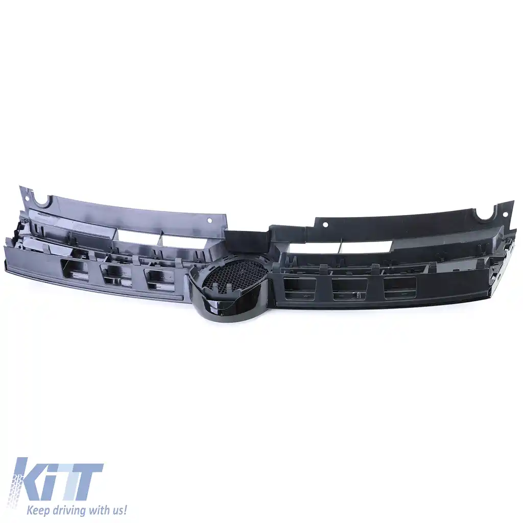 Grilă radiator negru cromat potrivită pentru VW Touareg 2 7P Pre-facelift 10-14-image-6206555