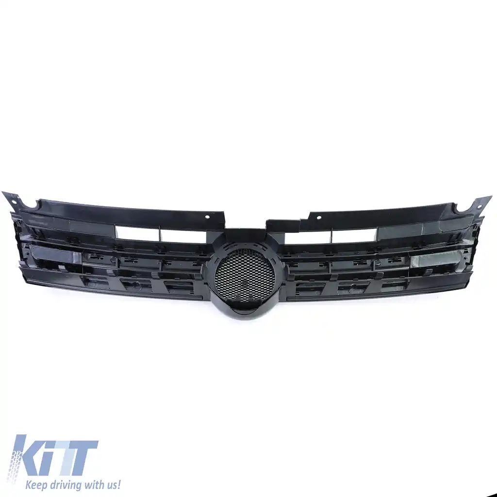 Grilă radiator negru cromat potrivită pentru VW Touareg 2 7P Pre-facelift 10-14-image-6206556