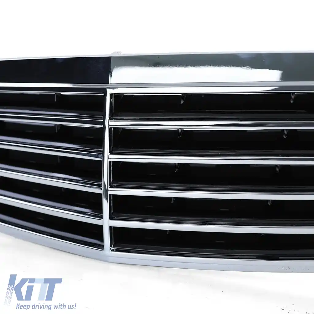 Grilă radiator negru cromat potrivită pentru Mercedes S-Class W220 pre-facelift 98-02-image-6199285