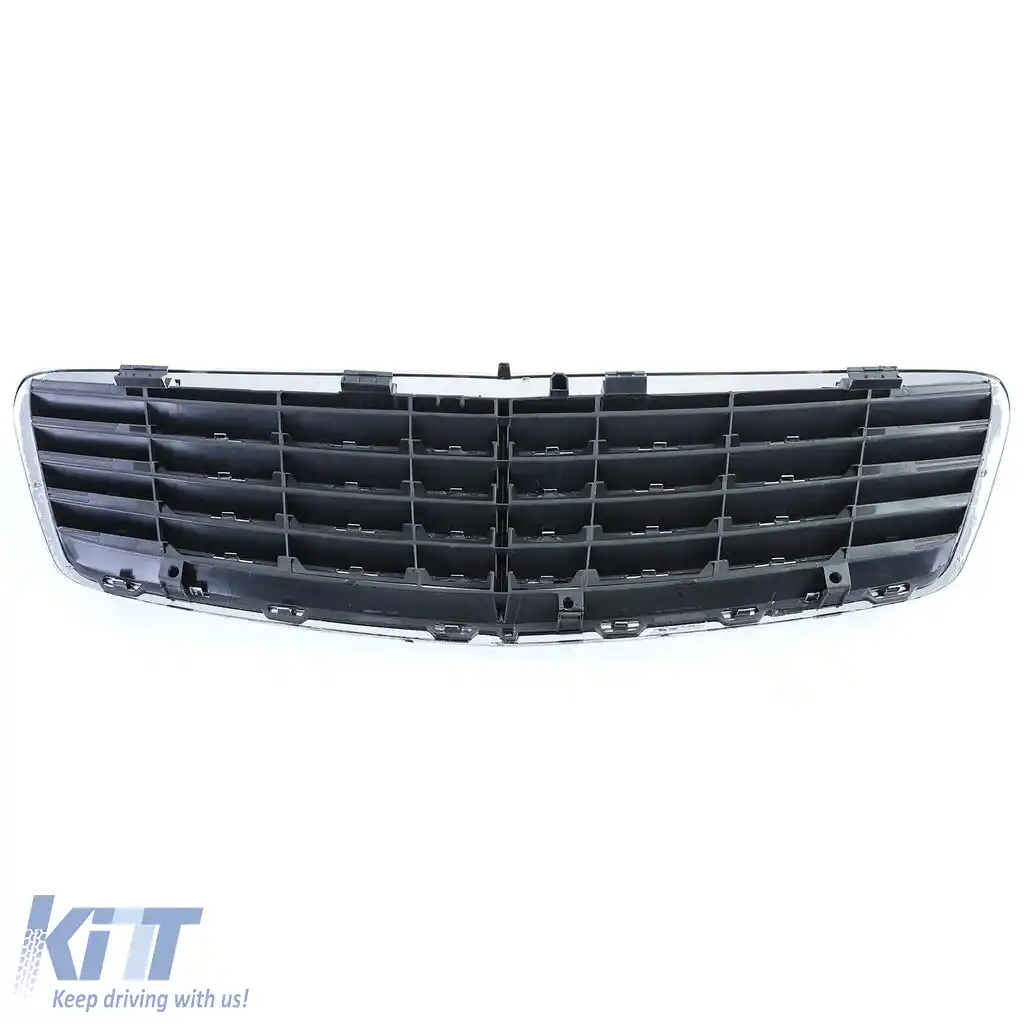 Grilă radiator negru cromat potrivită pentru Mercedes S-Class W220 pre-facelift 98-02-image-6199290