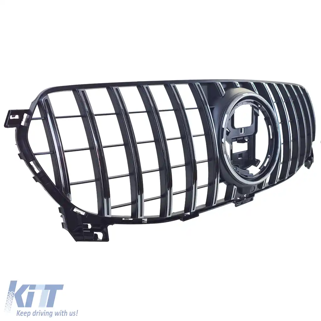 Grilă radiator negru cromat, potrivită pentru Mercedes GLE V167 Coupe C167 18-23 fără A Design-image-6208746