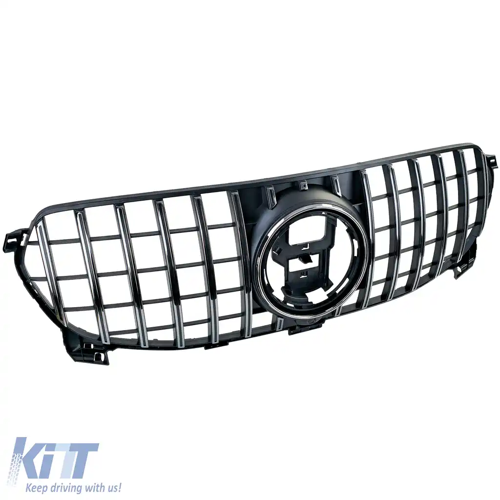 Grilă radiator negru cromat, potrivită pentru Mercedes GLE V167 Coupe C167 18-23 fără A Design-image-6208747
