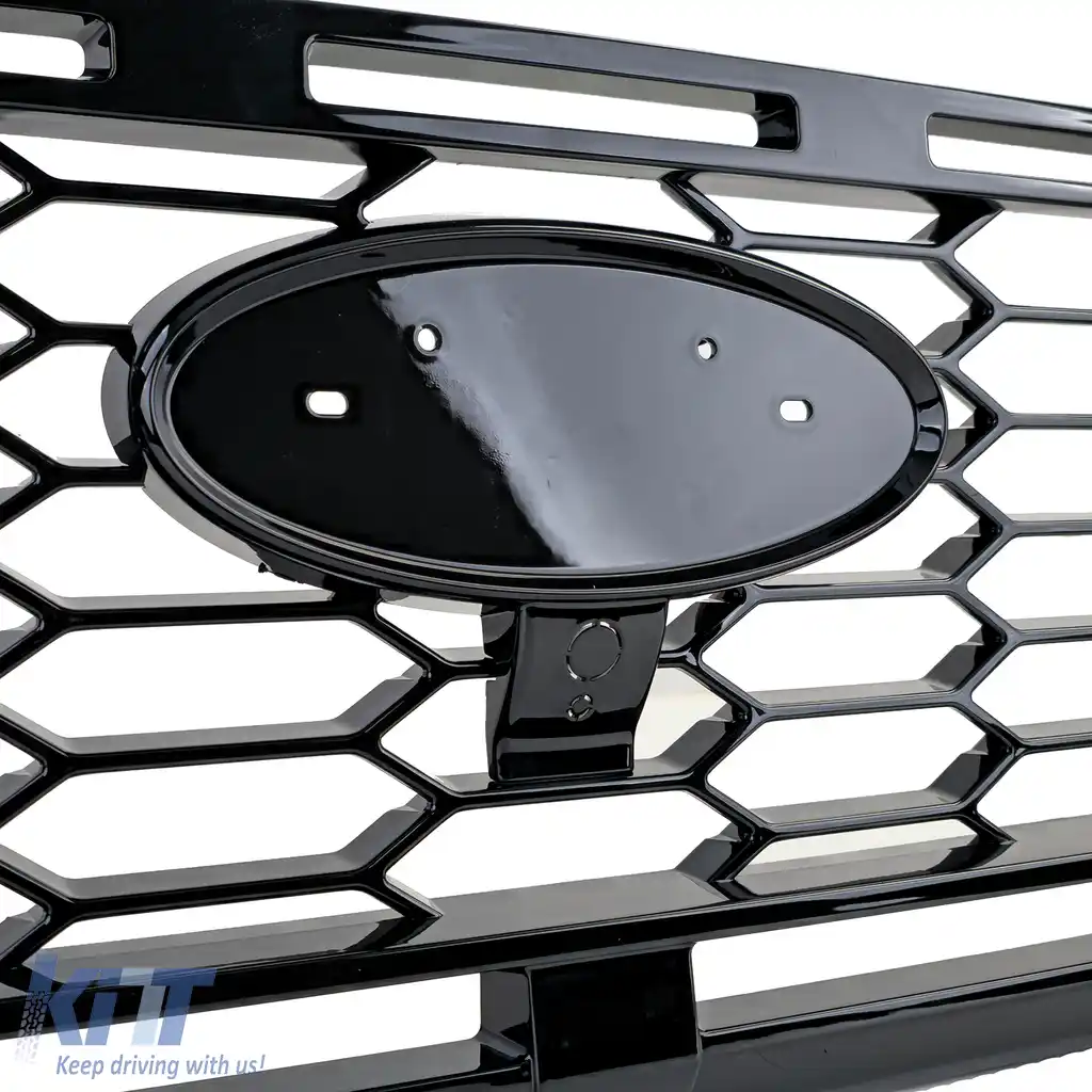 Grilă radiator negru lucios potrivită pentru Ford Tourneo Transit Custom din 2023-image-6208919