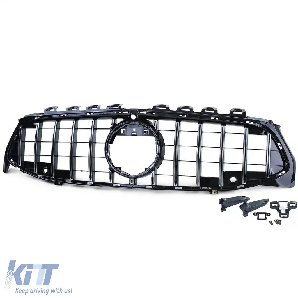 Grilă radiator sport crom negru lucios potrivită pentru Mercedes CLA C118 X118 din 19-image-6198803