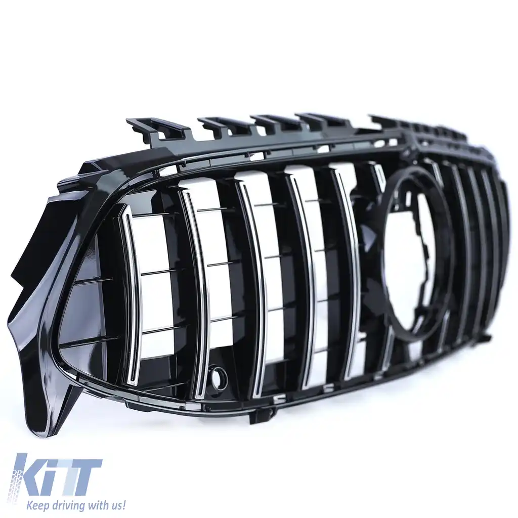 Grilă radiator sport crom negru lucios potrivită pentru Mercedes CLA C118 X118 din 19-image-6198804