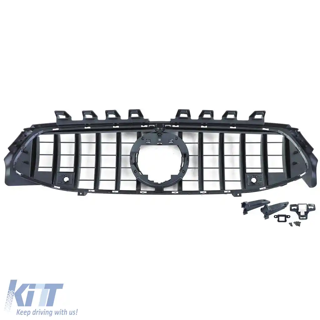 Grilă radiator sport crom negru lucios potrivită pentru Mercedes CLA C118 X118 din 19-image-6198809