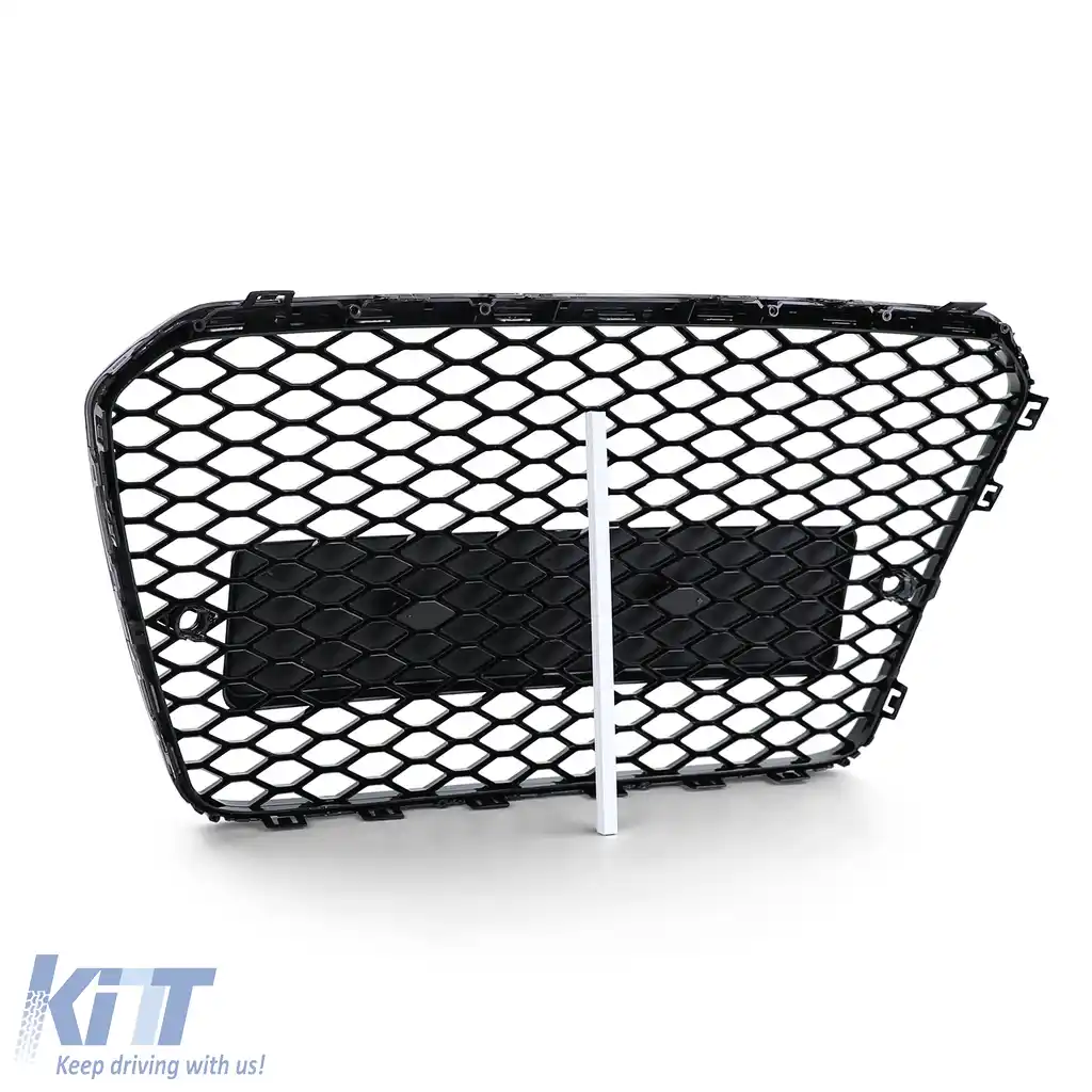 Grilă radiator sport fără emblemă, negru lucios, potrivită pentru Audi A5 B8 8T 11-17-image-6205158