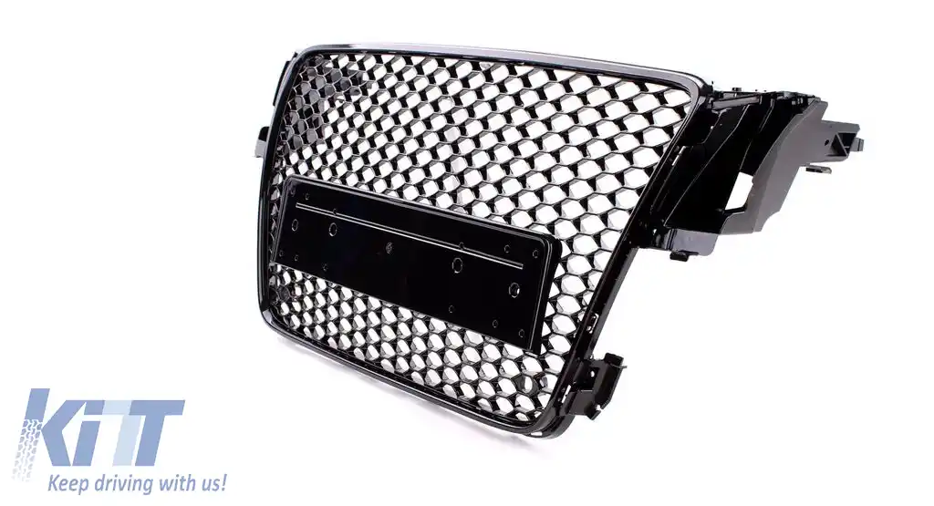 Grilă radiator sport lucioasă neagră, potrivită pentru Audi A5 8T 07-11-image-6197406