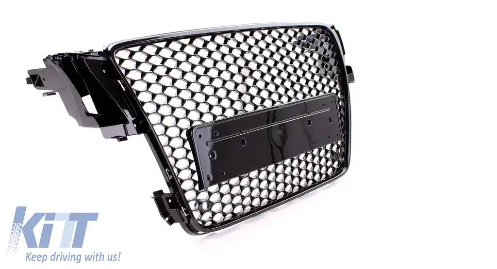 Grilă radiator sport lucioasă neagră, potrivită pentru Audi A5 8T 07-11-image-6197413