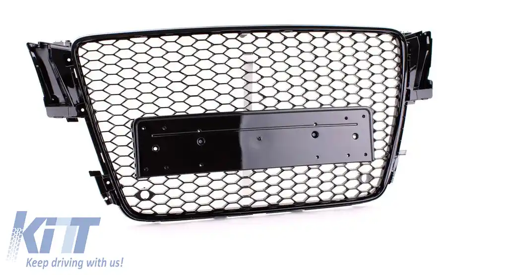 Grilă radiator sport lucioasă neagră, potrivită pentru Audi A5 8T 07-11-image-6197414