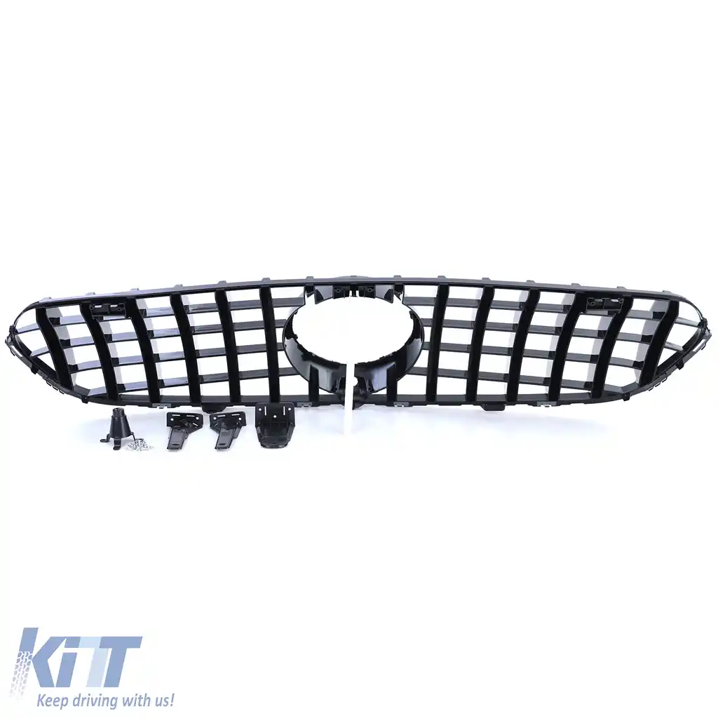 Grilă radiator sport lucios negru, potrivită pentru Mercedes GLC X253 Coupe C253 2015-2019-image-6192033