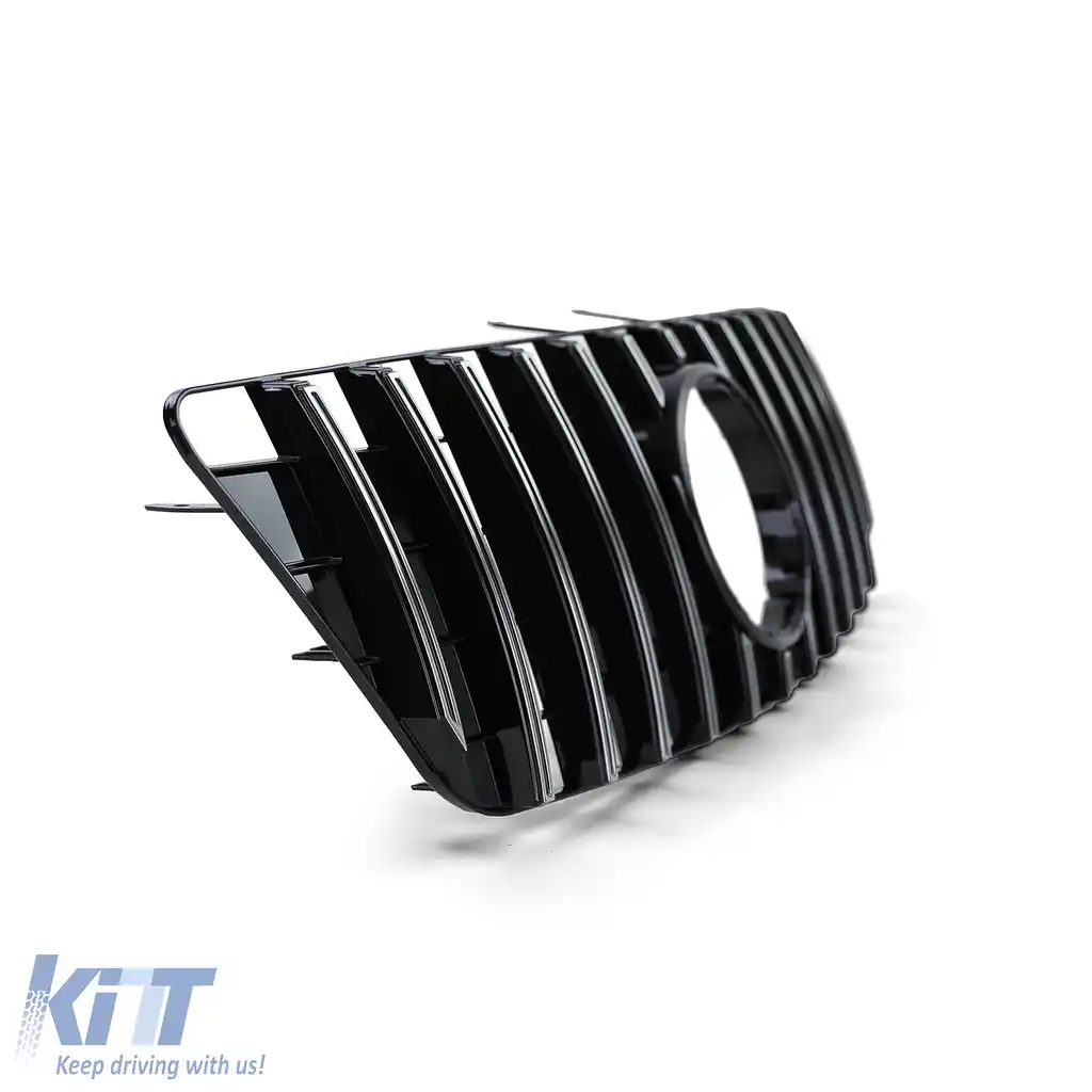 Grilă radiator sport neagră lucioasă cromată, potrivită pentru Mercedes M-Class ML W164 08-11-image-6199591