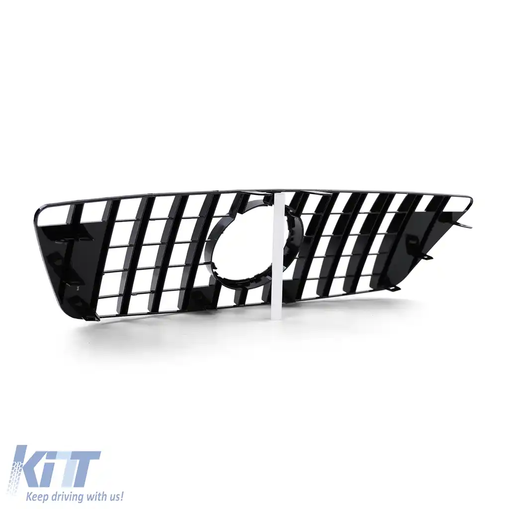 Grilă radiator sport neagră lucioasă cromată, potrivită pentru Mercedes M-Class ML W164 08-11-image-6199593