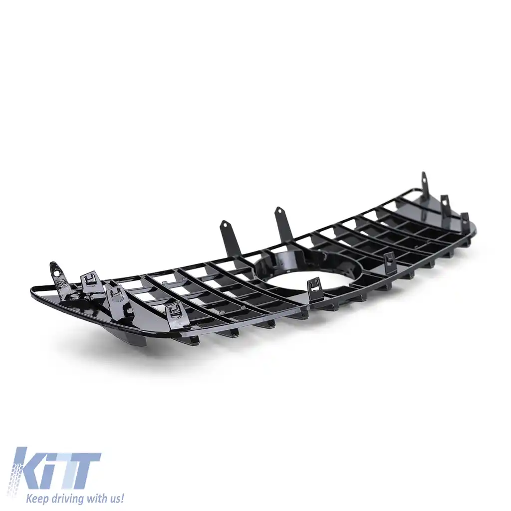 Grilă radiator sport neagră lucioasă cromată, potrivită pentru Mercedes M-Class ML W164 08-11-image-6199594