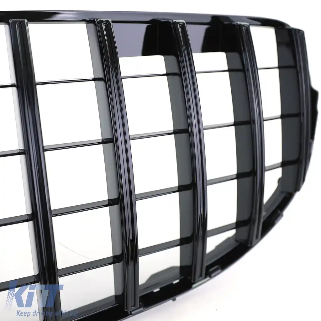 Grilă radiator sport neagră lucioasă, potrivită pentru Mercedes GLC X253 C253 fără pachet sport 19-22-image-6198350