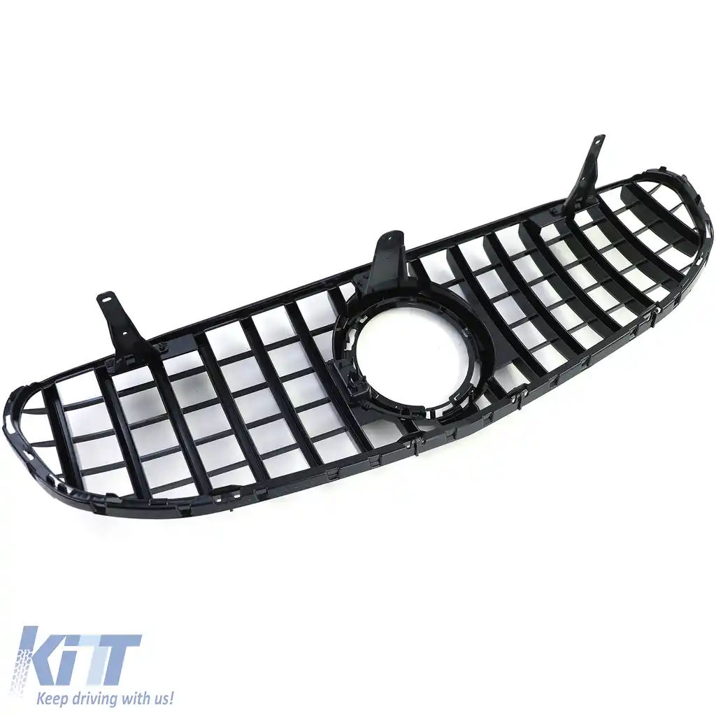 Grilă radiator sport neagră lucioasă, potrivită pentru Mercedes GLC X253 C253 fără pachet sport 19-22-image-6198352