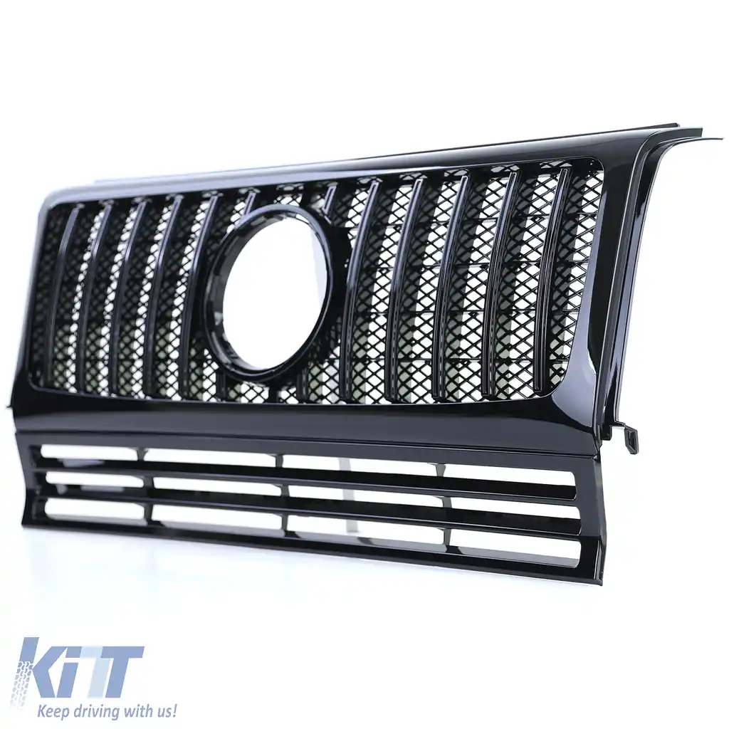 Grilă radiator sport neagră lucioasă potrivită pentru Mercedes G-Class W463 1990-2018-image-6198586