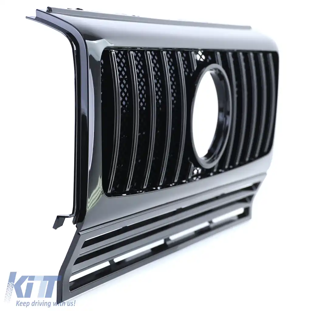 Grilă radiator sport neagră lucioasă potrivită pentru Mercedes G-Class W463 1990-2018-image-6198587