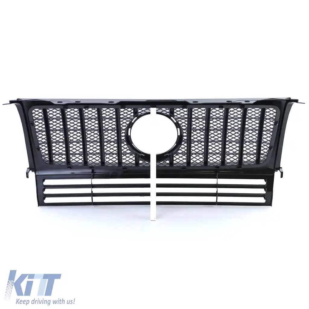 Grilă radiator sport neagră lucioasă potrivită pentru Mercedes G-Class W463 1990-2018-image-6198589
