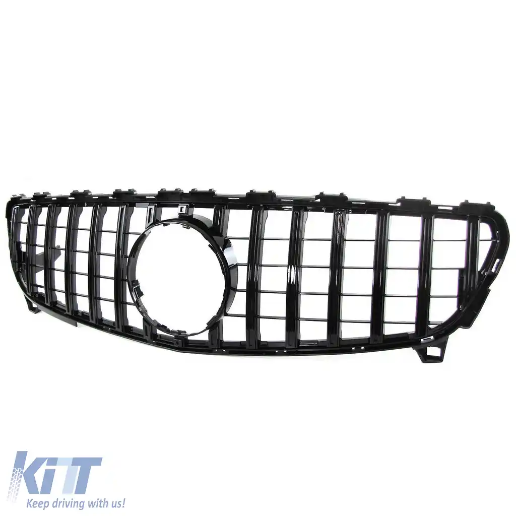 Grilă radiator sport neagră lucioasă potrivită pentru Mercedes A-Class W176 facelift 15-18-image-6200069