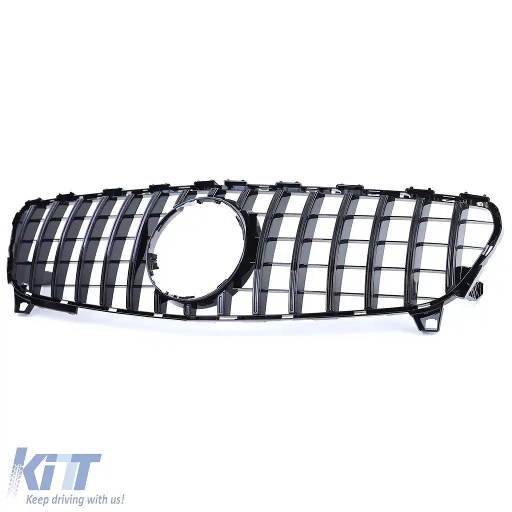 Grilă radiator sport neagră lucioasă potrivită pentru Mercedes A-Class W176 facelift 15-18-image-6200070