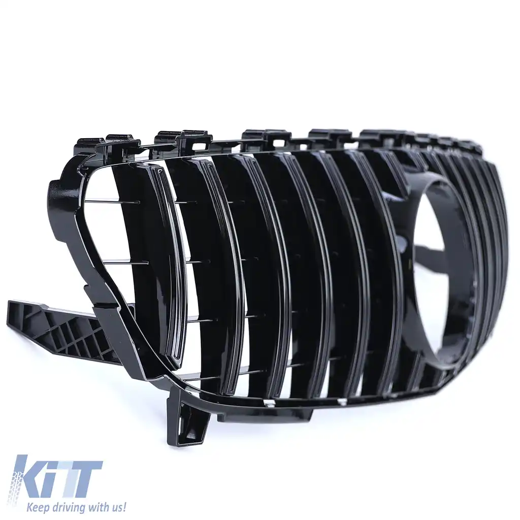 Grilă radiator sport neagră lucioasă potrivită pentru Mercedes A-Class W176 facelift 15-18-image-6200071