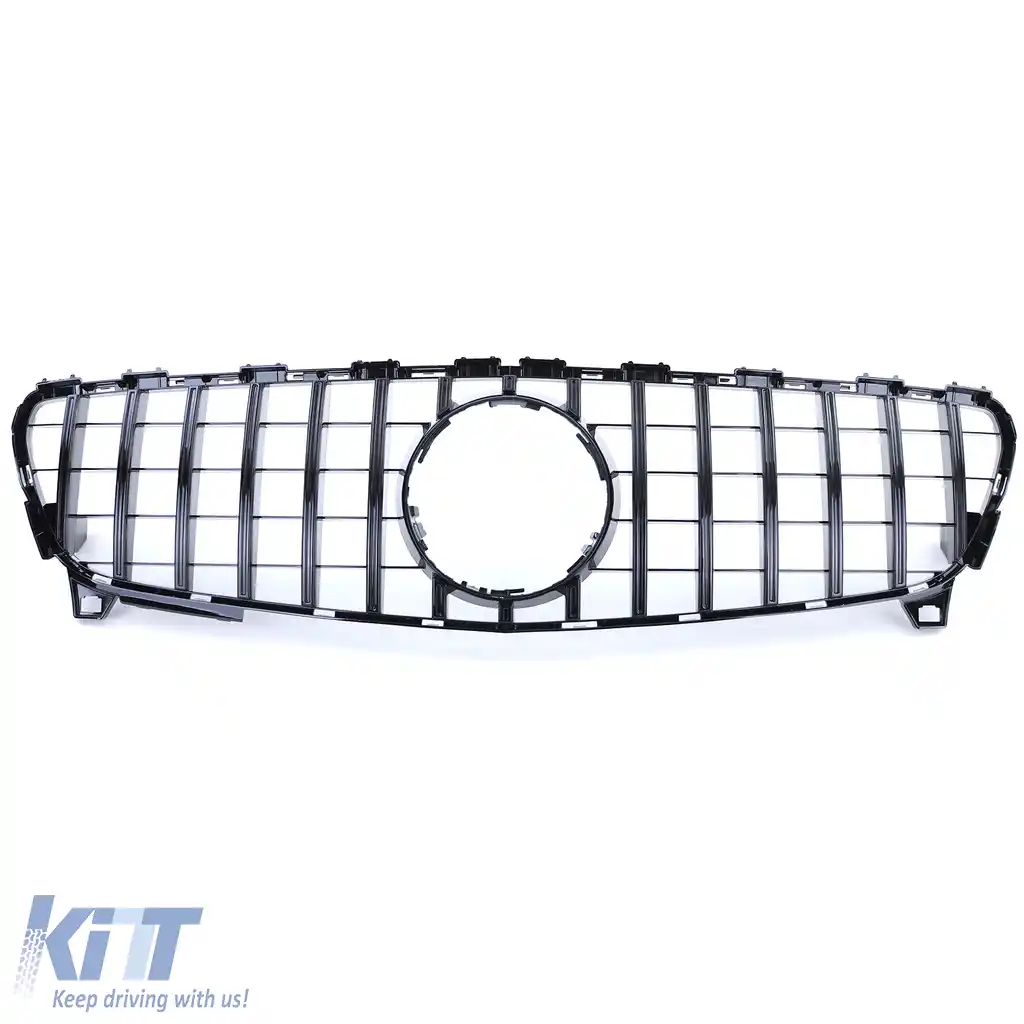 Grilă radiator sport neagră lucioasă potrivită pentru Mercedes A-Class W176 facelift 15-18-image-6200072