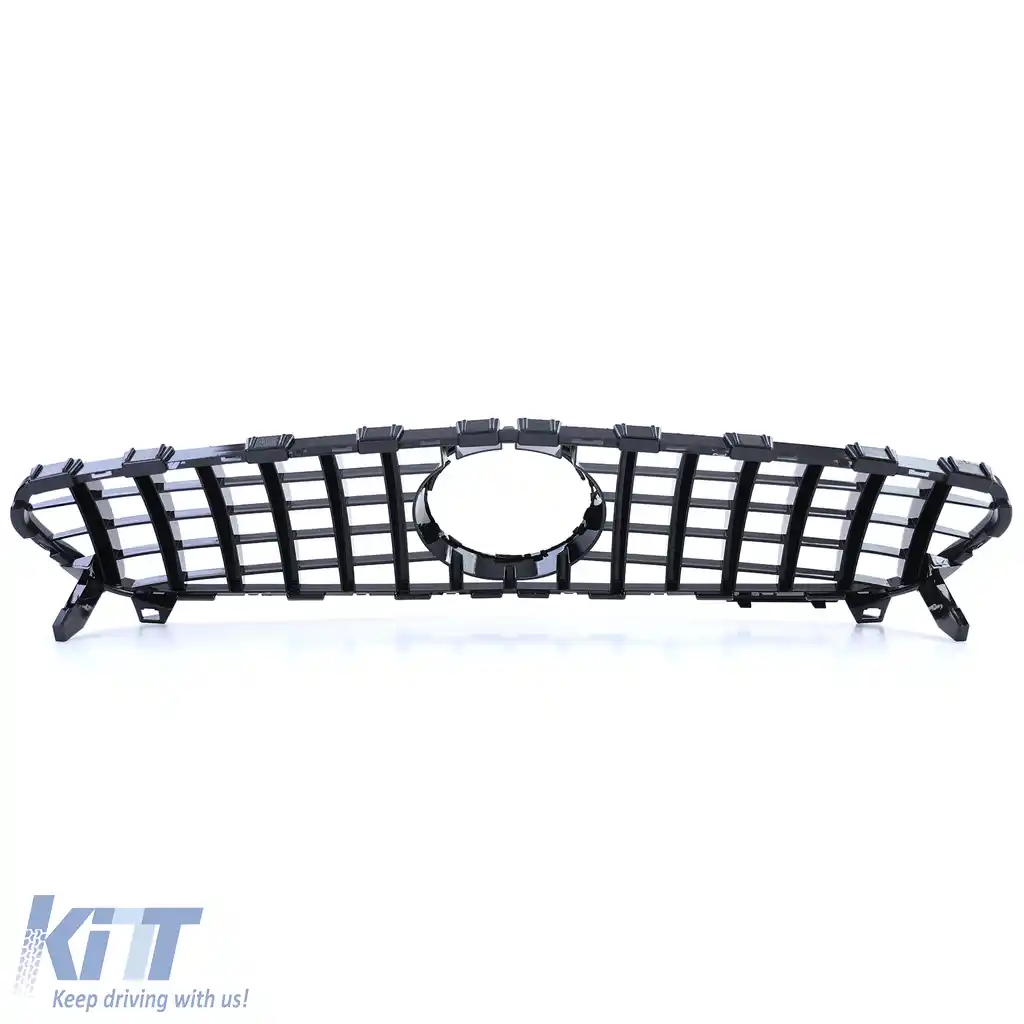 Grilă radiator sport neagră lucioasă potrivită pentru Mercedes A-Class W176 facelift 15-18-image-6200073