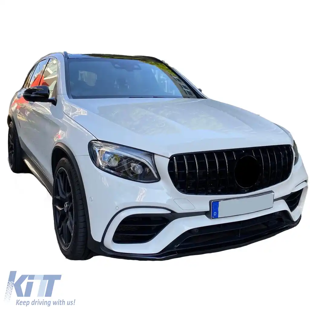 Grilă radiator sport neagră lucioasă, potrivită pentru Mercedes GLC X253 Coupe C253 15-19-image-6203841