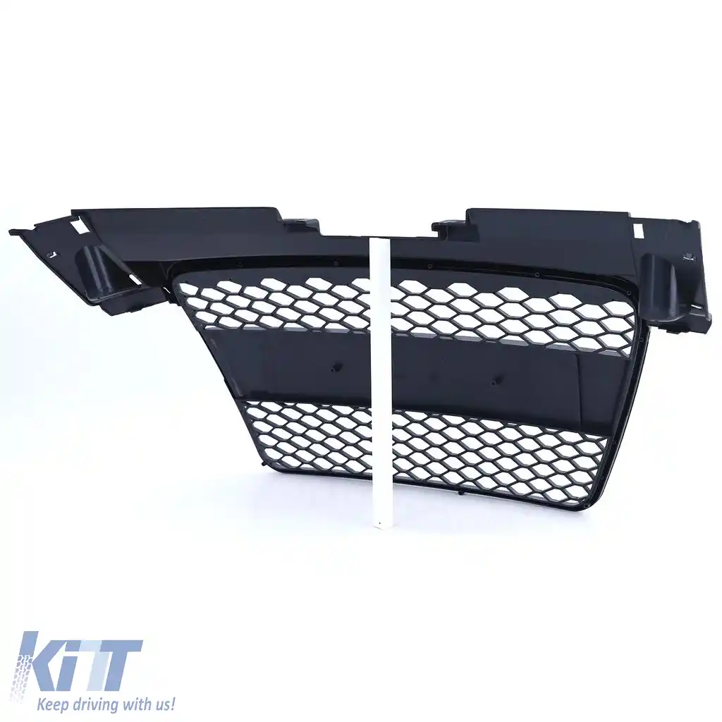 Grilă radiator tip fagure fără emblemă negru mat, potrivită pentru Audi TT 8J pre-facelift 06-10-image-6197740