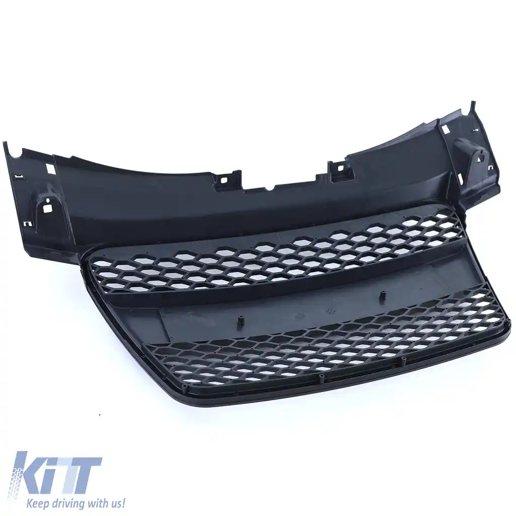 Grilă radiator tip fagure fără emblemă negru mat, potrivită pentru Audi TT 8J pre-facelift 06-10-image-6197741