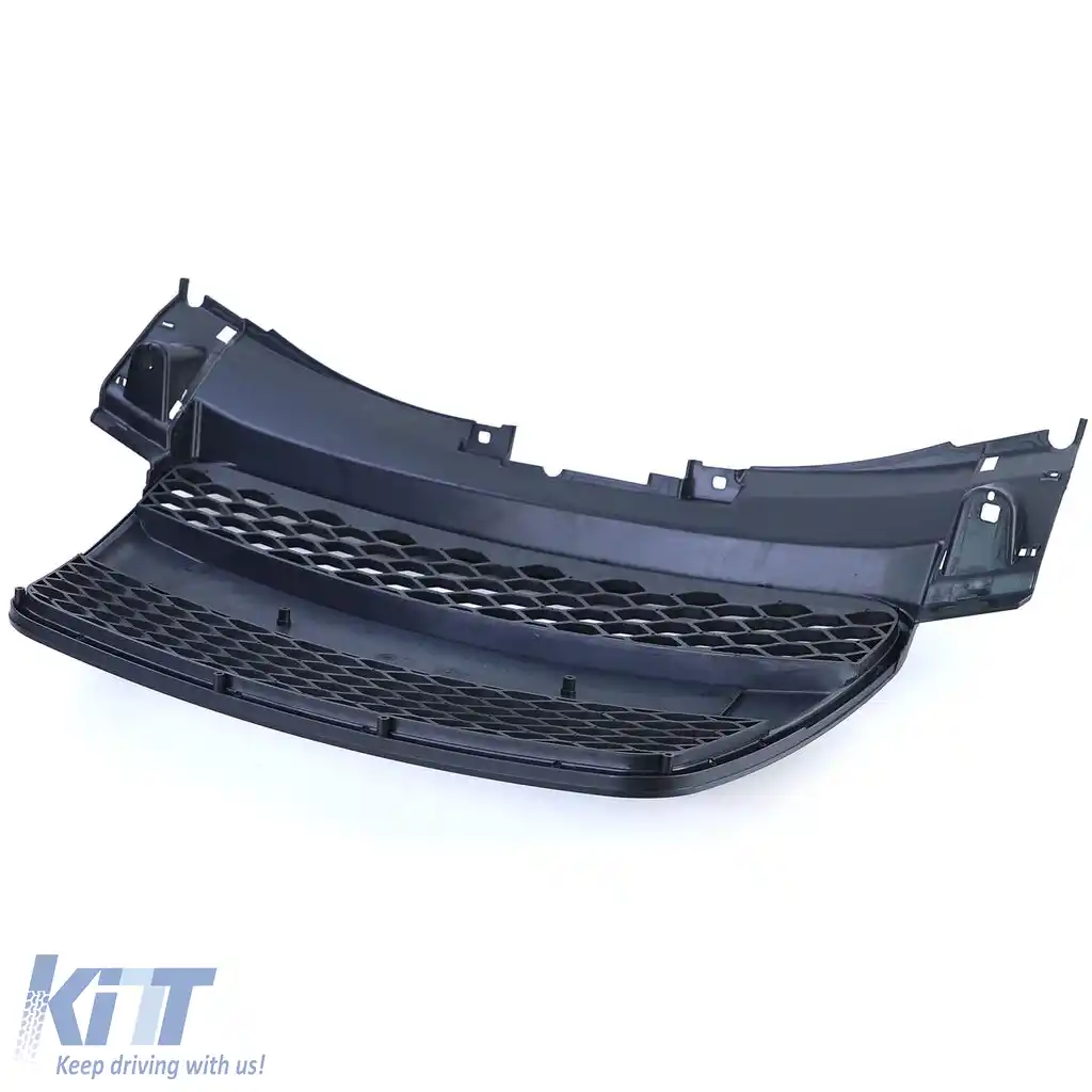 Grilă radiator tip fagure fără emblemă negru mat, potrivită pentru Audi TT 8J pre-facelift 06-10-image-6197742