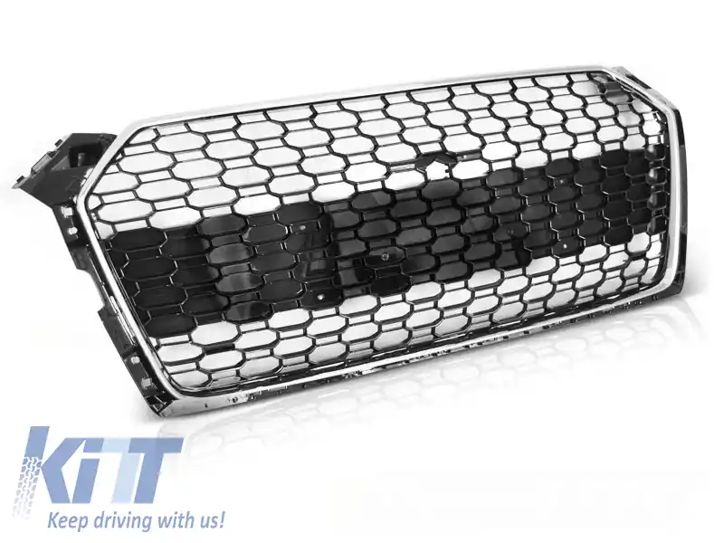 image-72-GRILĂ SPORT CHROME NEGRU LUCIOS potrivită pentru AUDI A5 16-19