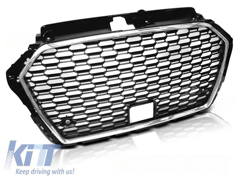 GRILĂ SPORT CHROME NEGRU potrivită pentru AUDI A3 (8V) 17-20