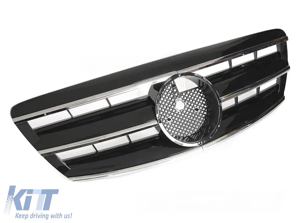 GRILĂ SPORT CHROME NEGRU potrivită pentru MERCEDES W220 02-05