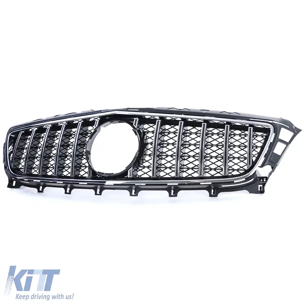Grilă sport crom neagră potrivită pentru Mercedes CLS C218 X218 pre-facelift 11-14-image-6198179