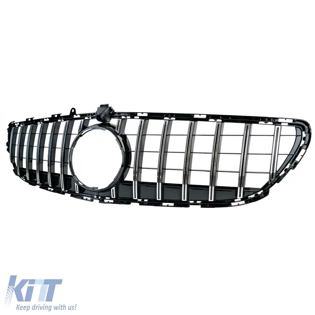 Grilă sport crom neagră potrivită pentru Mercedes CLS C218 X218 Facelift 14-18-image-6200142