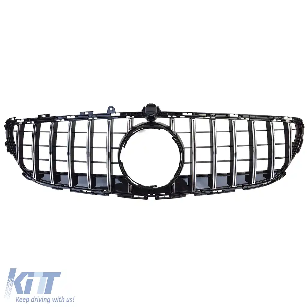 Grilă sport crom neagră potrivită pentru Mercedes CLS C218 X218 Facelift 14-18-image-6200143