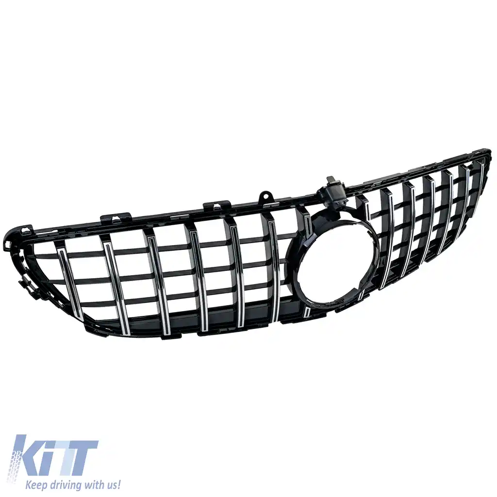 Grilă sport crom neagră potrivită pentru Mercedes CLS C218 X218 Facelift 14-18-image-6200145