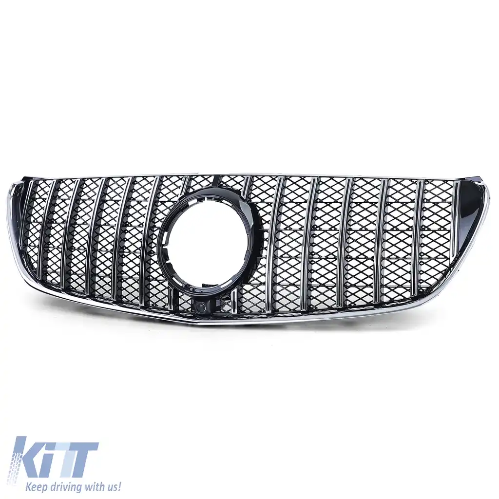 Grilă sport crom negru lucios, potrivită pentru Mercedes V-Class W447 14-19-image-6257473