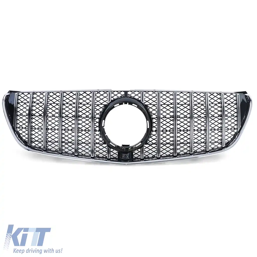 Grilă sport crom negru lucios, potrivită pentru Mercedes V-Class W447 14-19-image-6257476