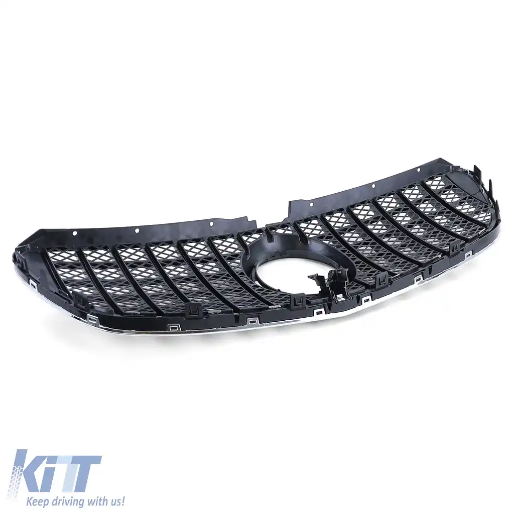 Grilă sport crom negru lucios, potrivită pentru Mercedes V-Class W447 14-19-image-6257478