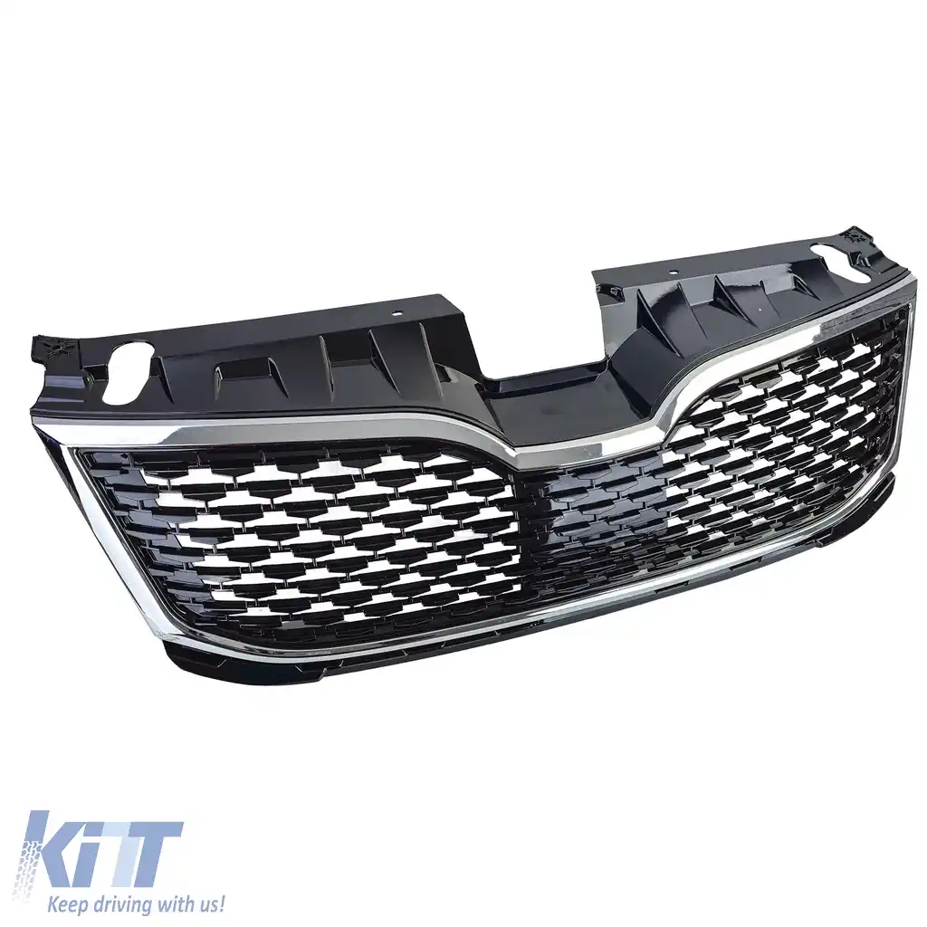 Grilă sport crom negru potrivită pentru Skoda Octavia 5E Facelift 17-20-image-6204845
