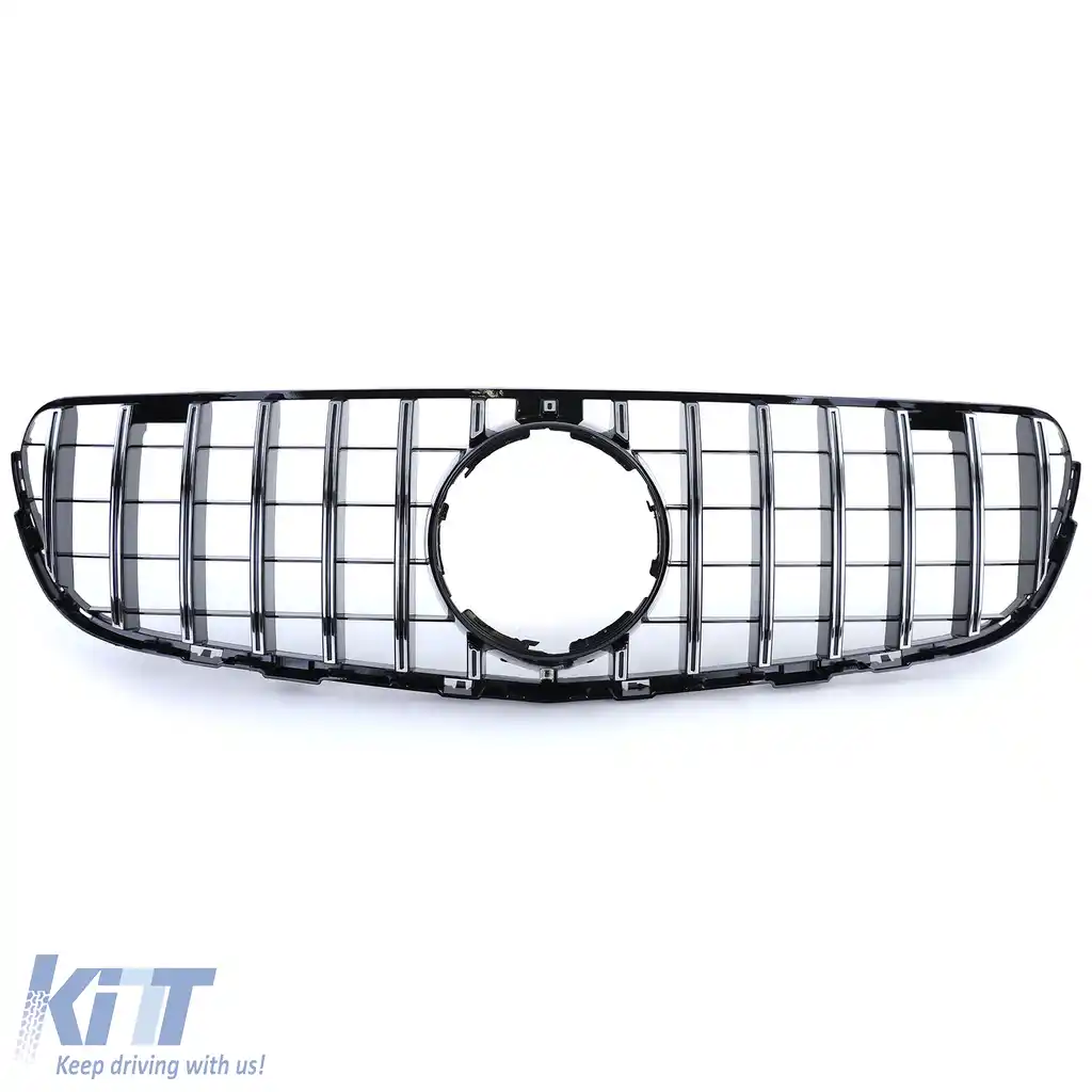 Grilă sport crom negru potrivită pentru Mercedes GLC X253 Coupe C253 15-19-image-6191726