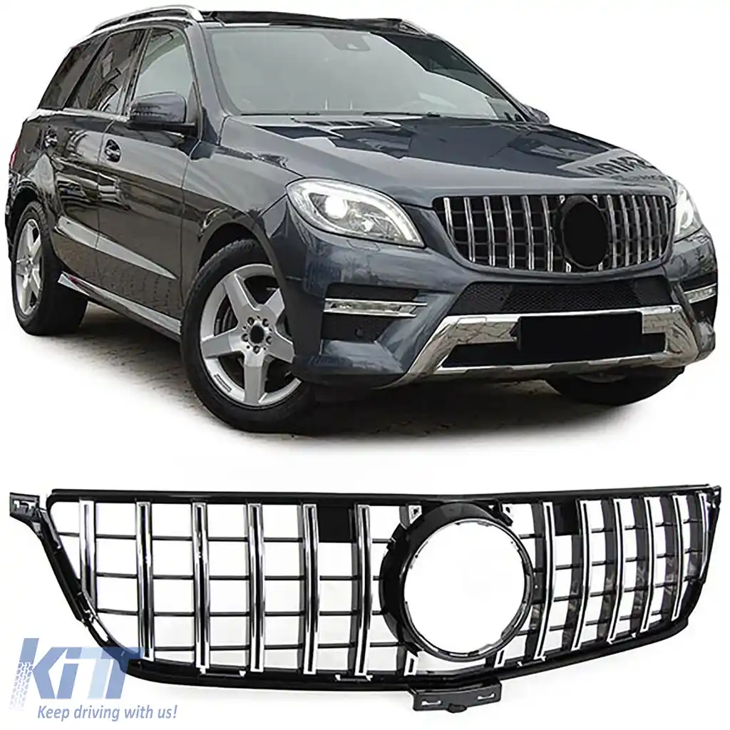 Grilă sport crom negru potrivită pentru Mercedes ML W166 11-15