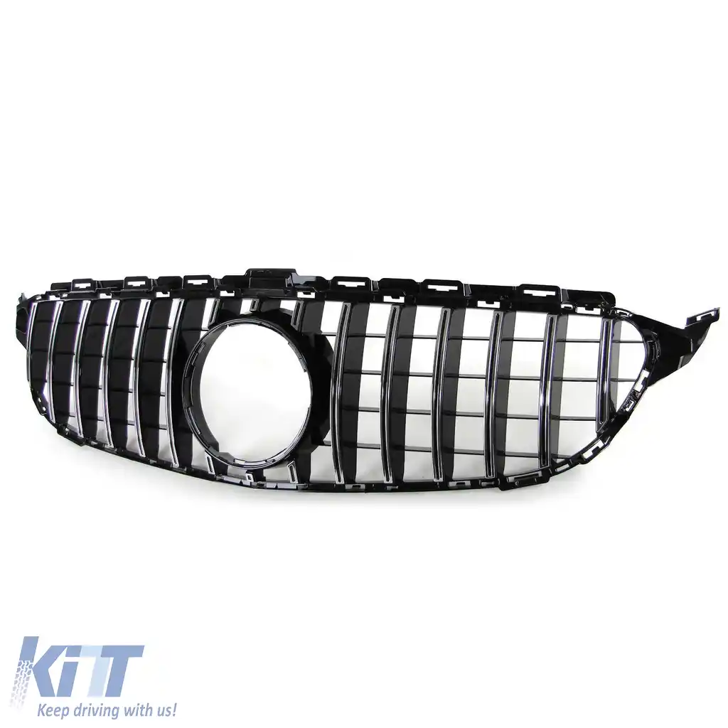 Grilă sport crom negru potrivită pentru Mercedes C-Class W205 S205 13-18-image-6196146
