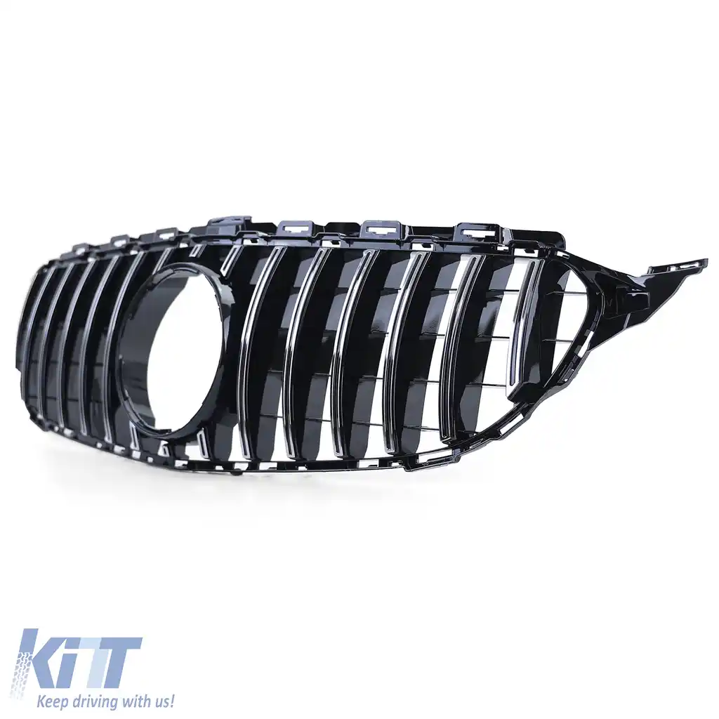 Grilă sport crom negru potrivită pentru Mercedes C-Class W205 S205 13-18-image-6196147