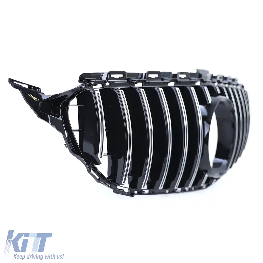 Grilă sport crom negru potrivită pentru Mercedes C-Class W205 S205 13-18-image-6196148
