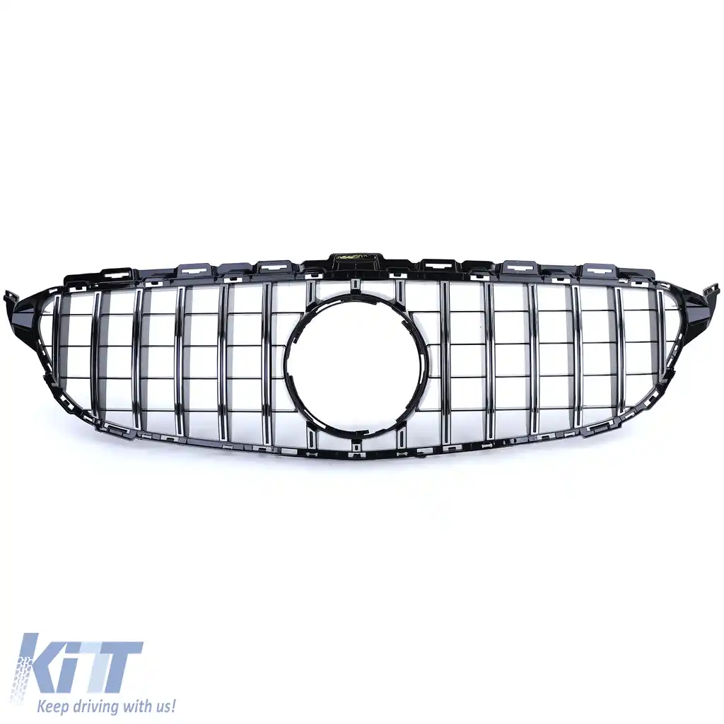 Grilă sport crom negru potrivită pentru Mercedes C-Class W205 S205 13-18-image-6196149